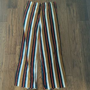 striped flow pants